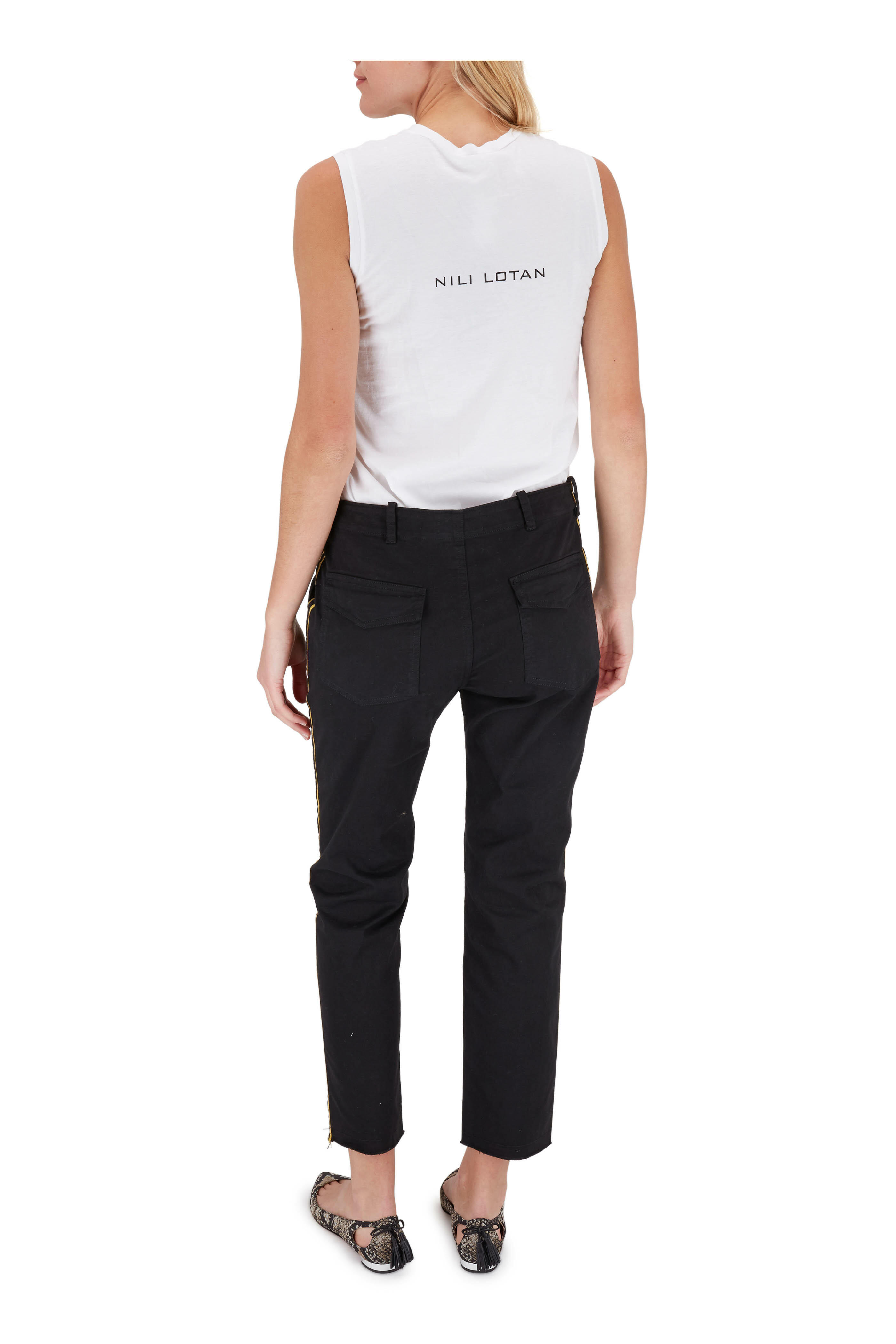 Aquazzura - Forever Marilyn Roccia Snake Jacquard Tassel Flat