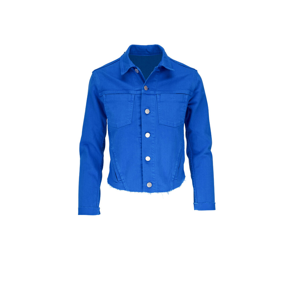 L'Agence - Janelle Slim Raw Azure Jacket | Mitchell Stores