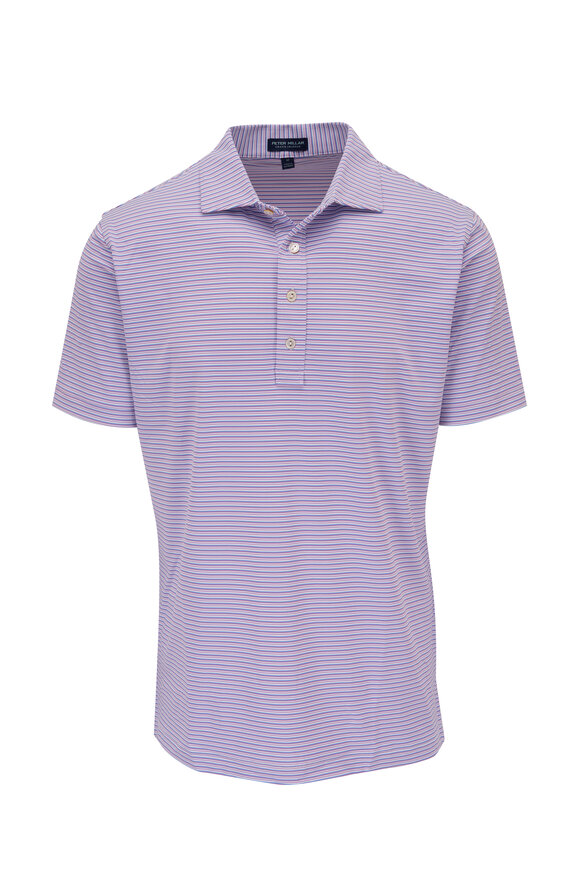 Peter Millar Alto White & Valencia Performance Jersey Polo 