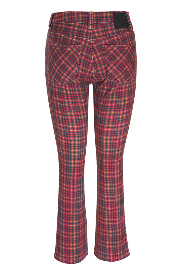 R13 - Auburn Plaid Print Kick Fit Jean