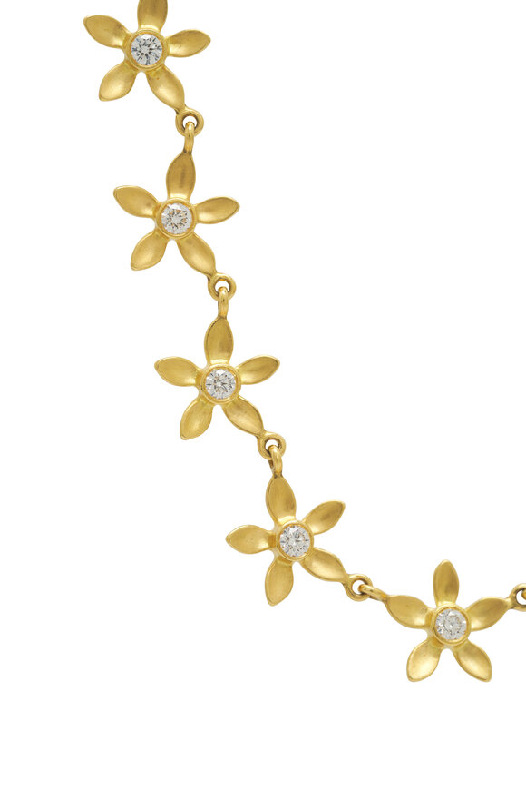 Caroline Ellen - Diamond Flower Necklace