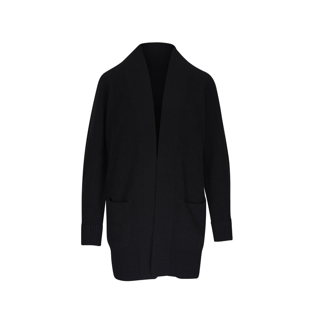 Vince Black Cashmere Open Front Cardigan Mitchell Stores