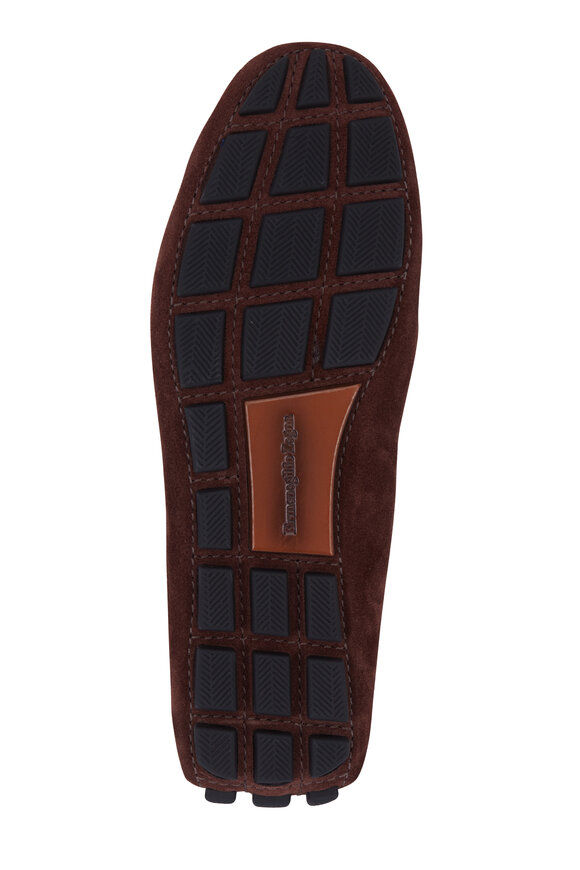 Zegna - Moris Dark Brown Suede Penny Driver