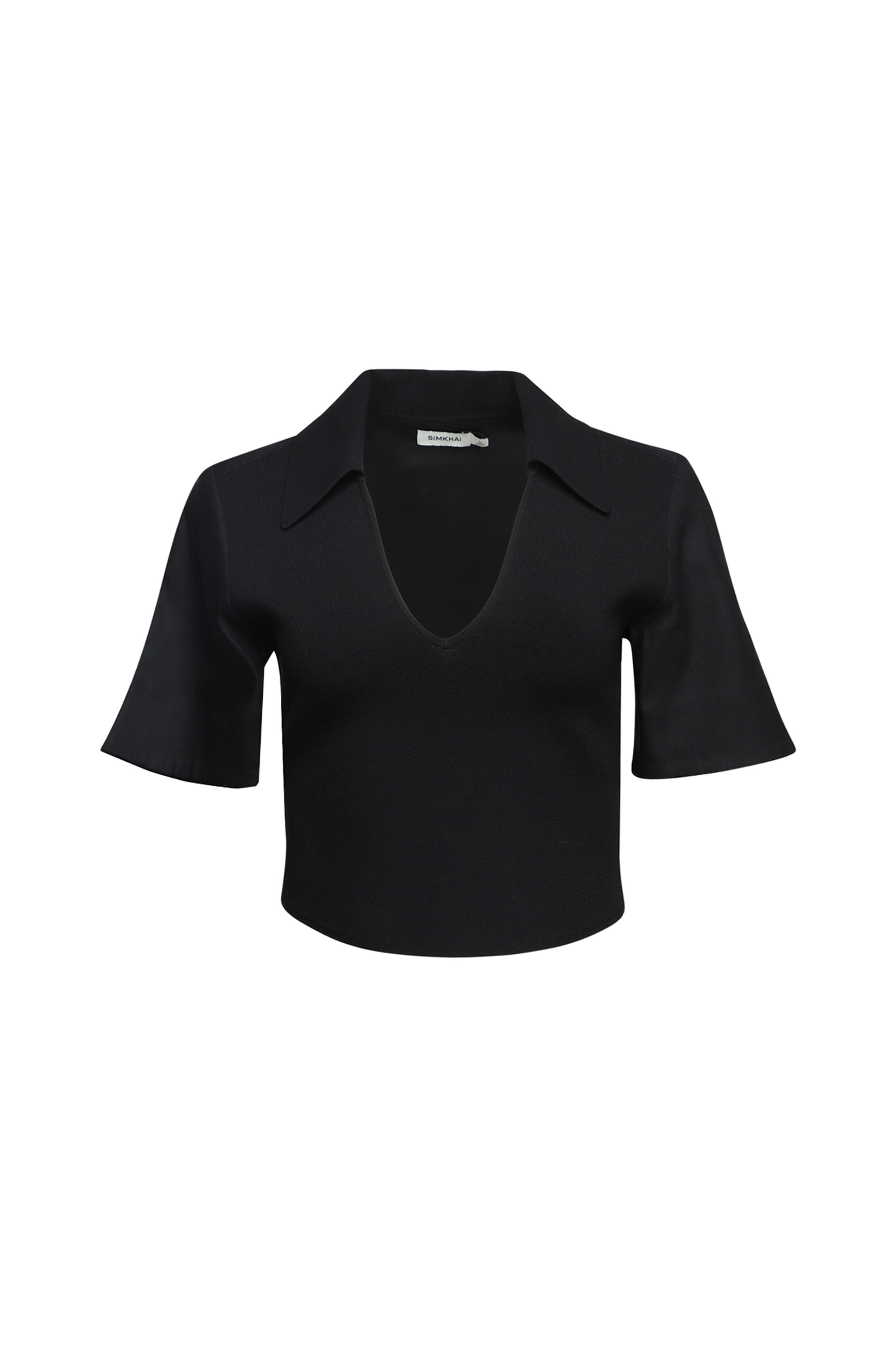 Simkhai - Lizzie Black Short Sleeve Top