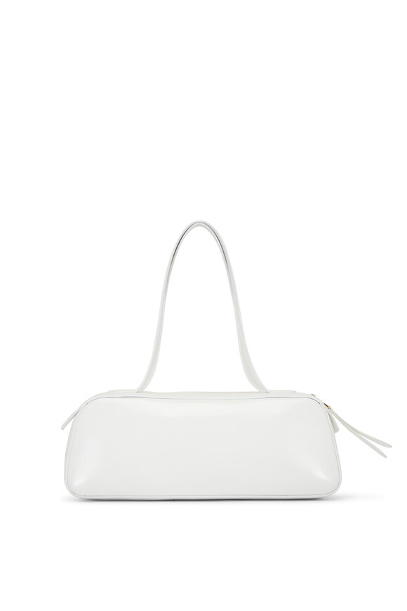 Khaite - Simona Optic White Leather Shoulder Bag