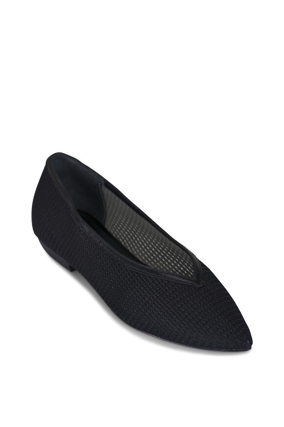 Veronica Beard Bancroft Black Mesh Flat - view 1