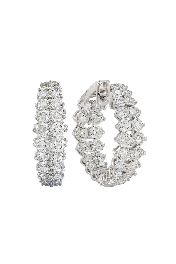 Etho Maria Classic Spike Diamond Hoops