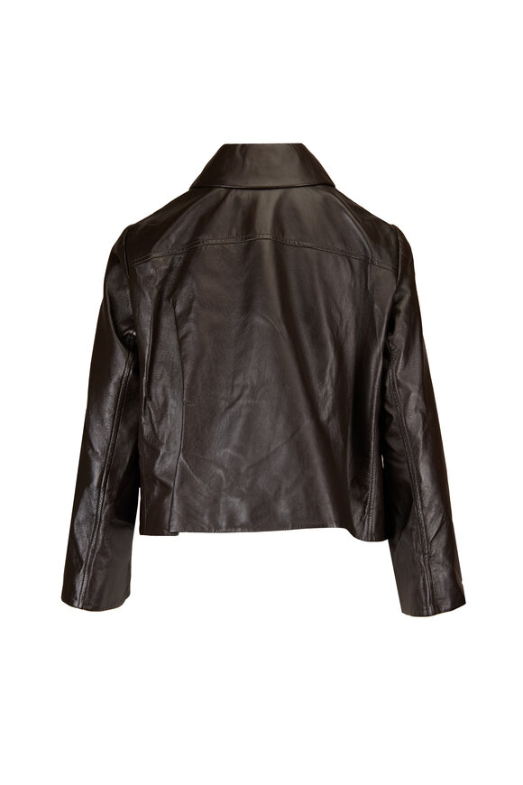 Frame The Paper Leather Mini Swing Jacket - view 2