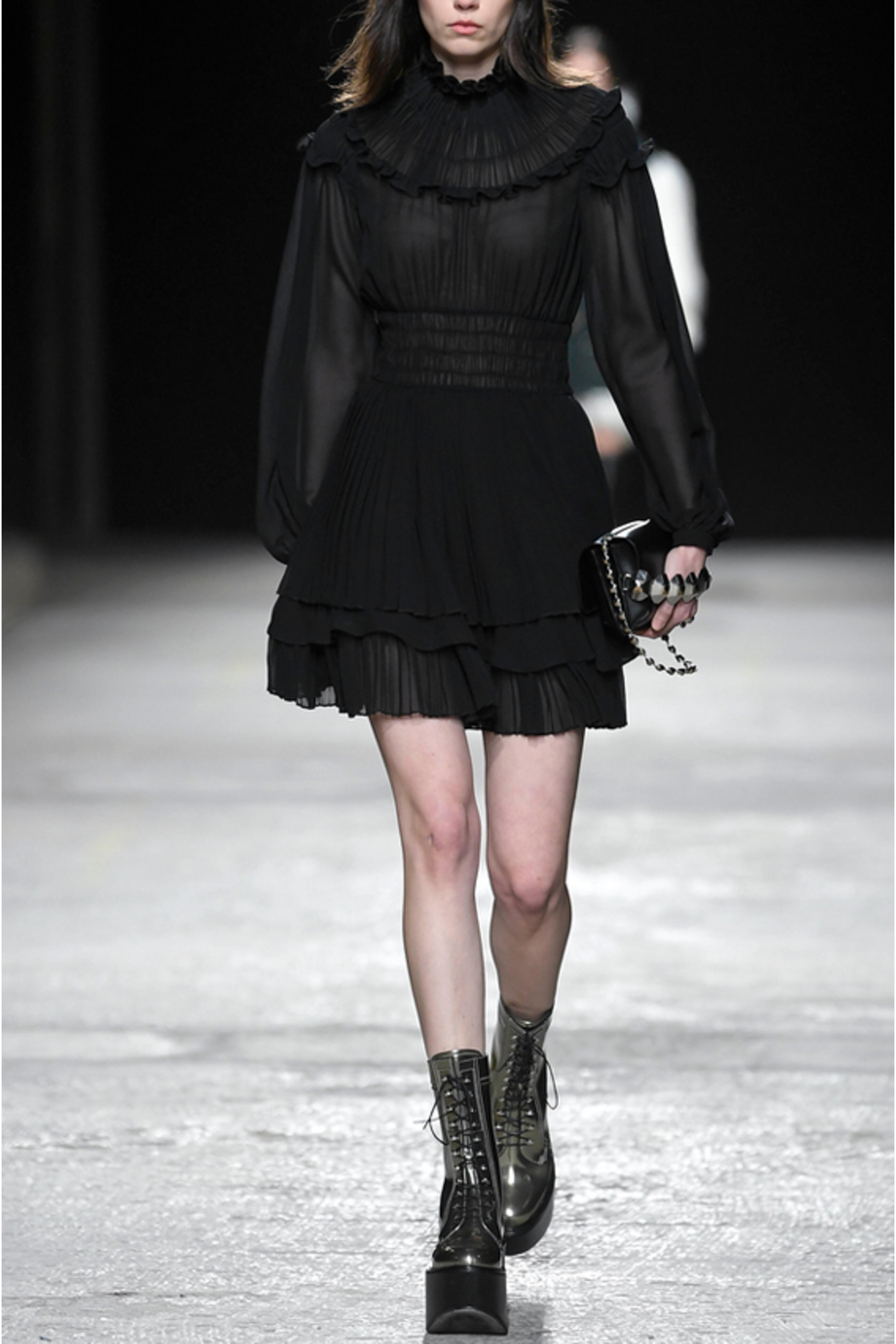 Ports 1961 - Black Long Sleeve Mini Dress