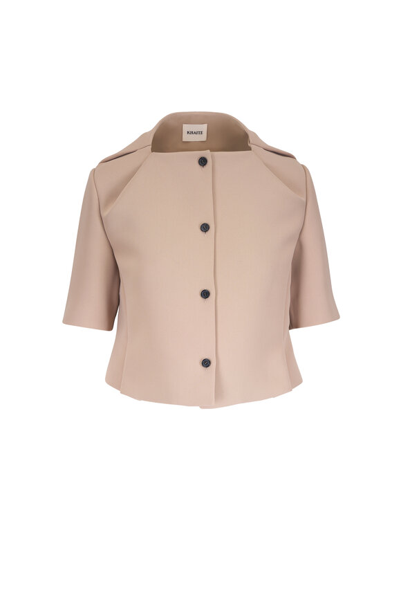 Khaite Franc Tea Stain Doubleface Crepe Jacket