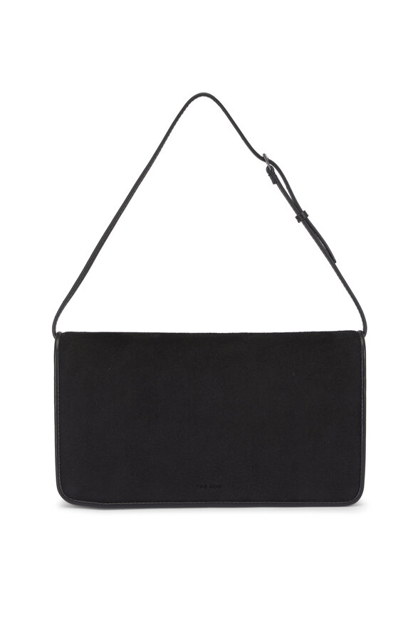 The Row Nancy Black Soft Suede Shoulder Bag - view 2