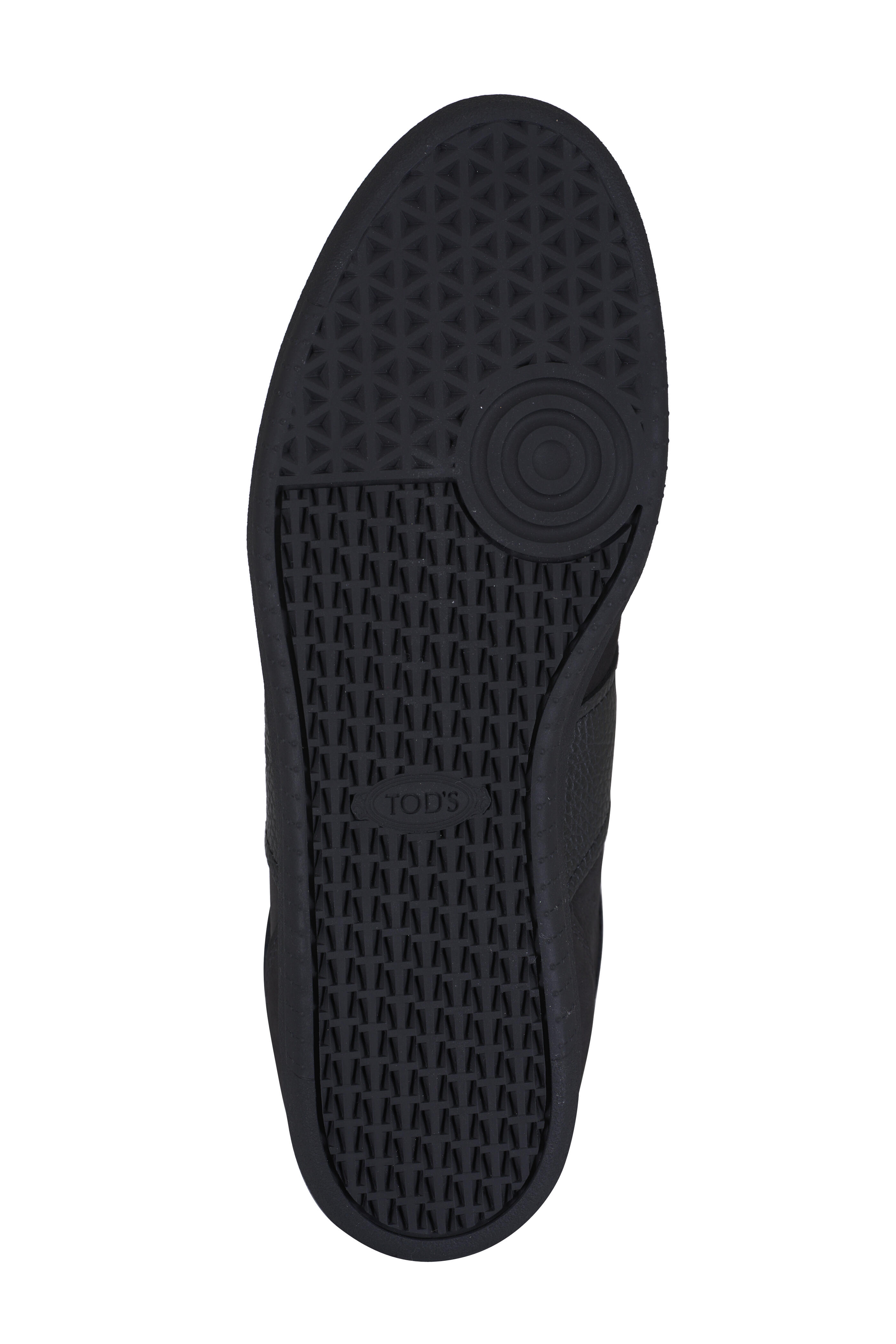 Tod's - Cassetta Tab Black Low Top Sneaker | Mitchell Stores