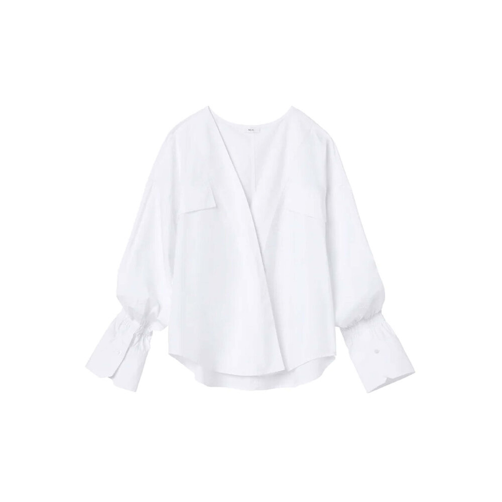 【あっちゃん】colette malouf　シルクリボン&ウィム白シャツ xAwichBADBITCHSSTee_WHITE_FRON