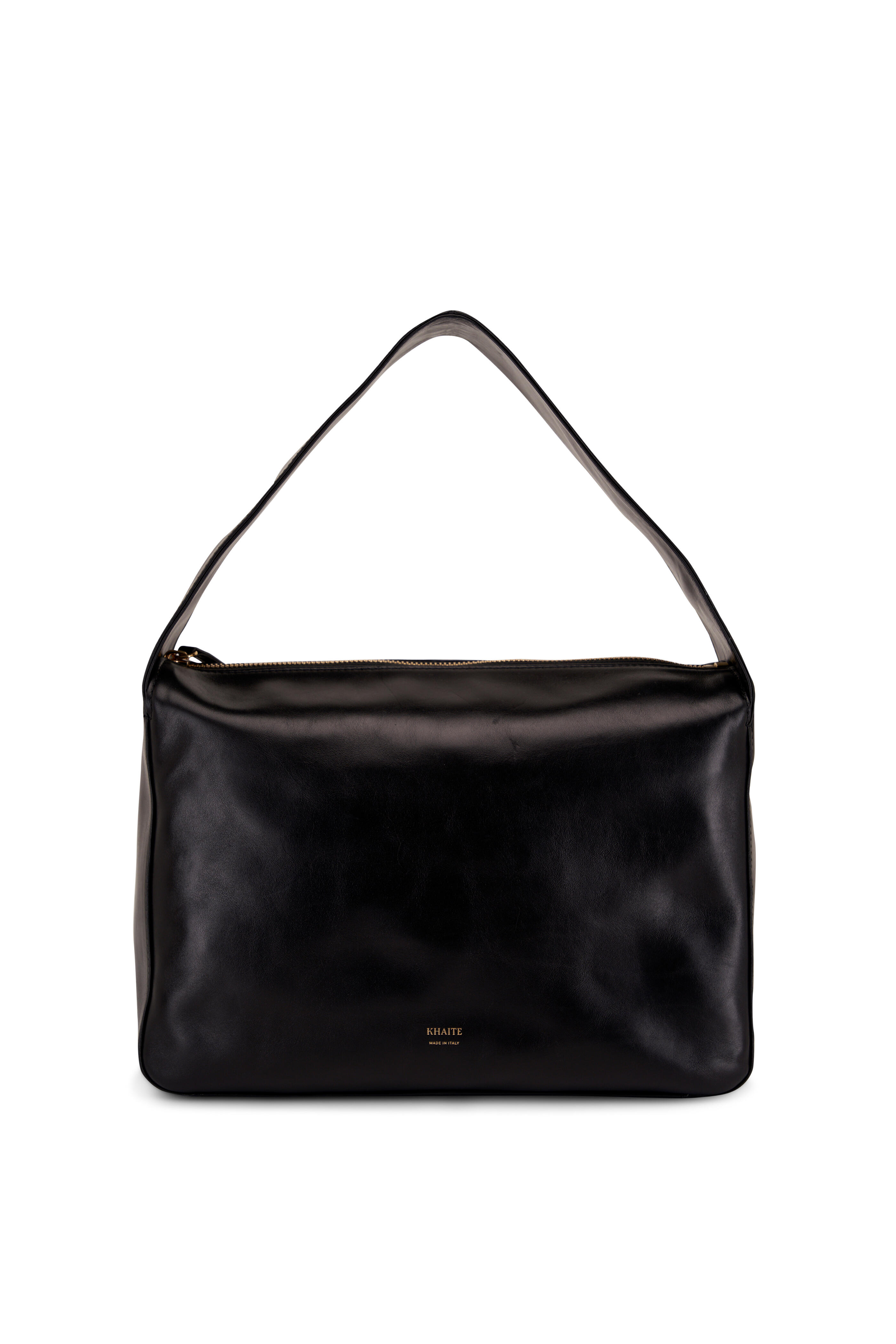The Elena Bag in Black Vintage Calf Leather– KHAITE