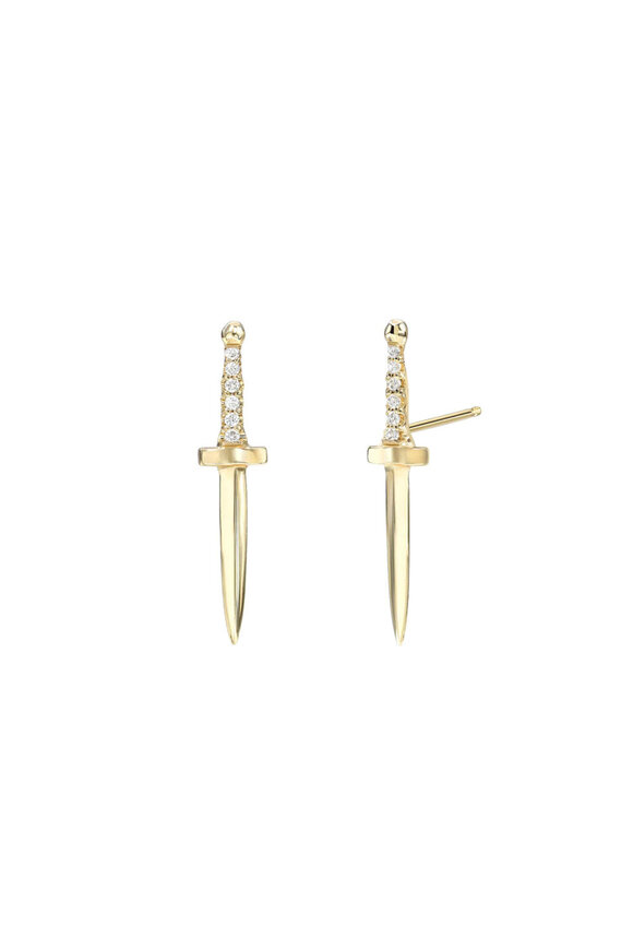 Dru Baby Diamond Dagger Earrings - view 1