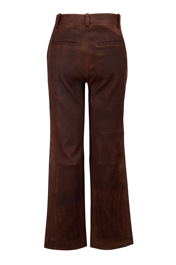 SPRWMN Truffle Leather Cropped Pant - view 2