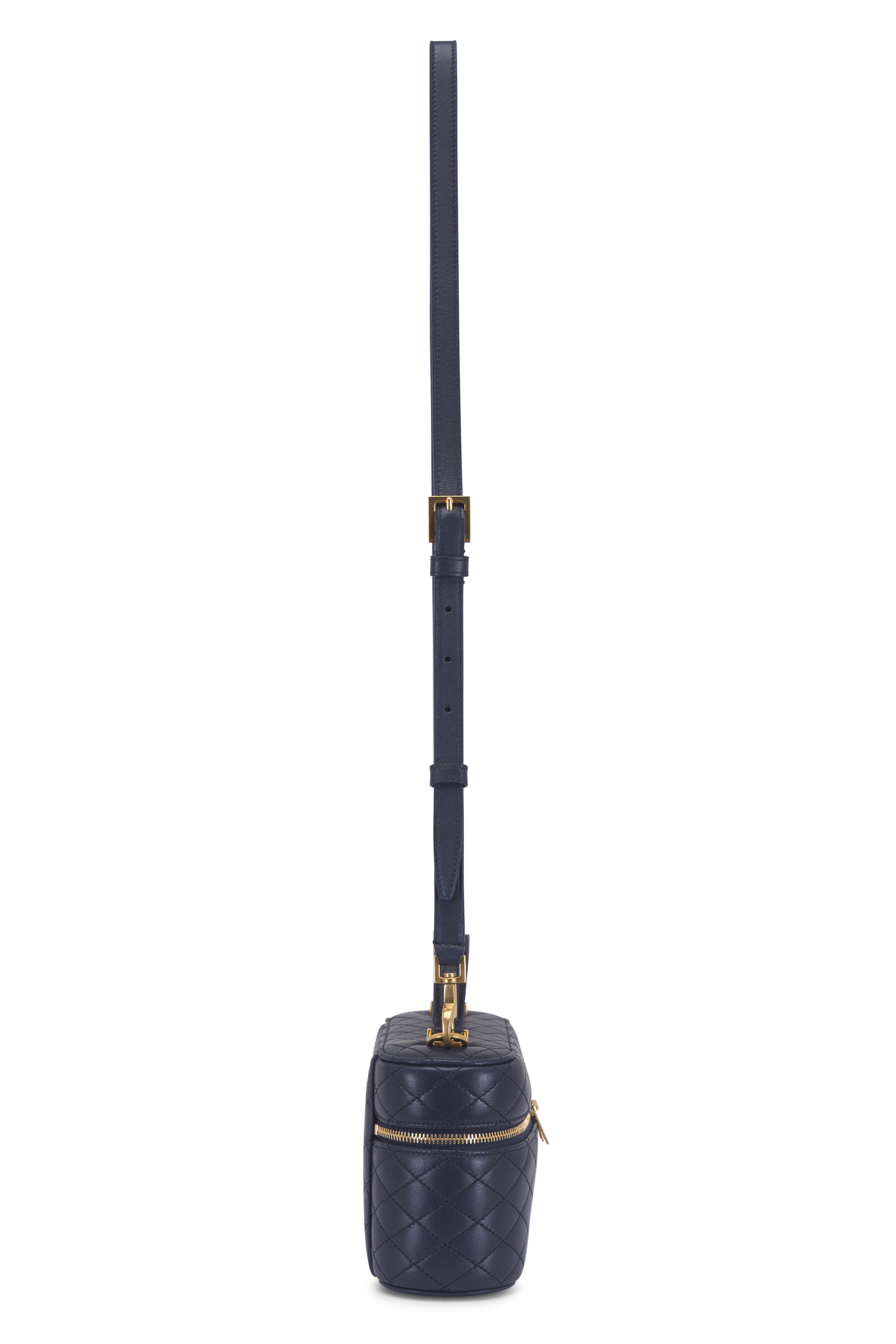 Saint Laurent - Gaby Bleu Abysse Quilted Vanity Bag