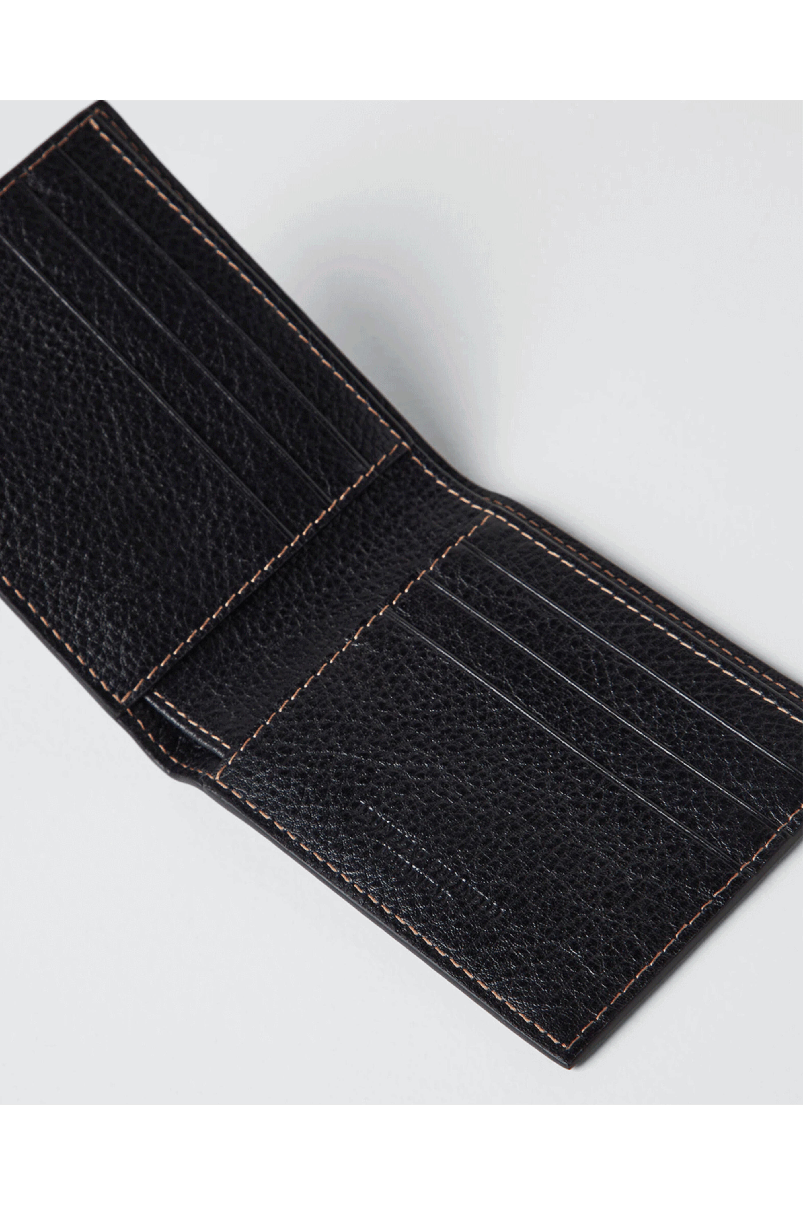 Brunello Cucinelli - Black Grained Calfskin Wallet