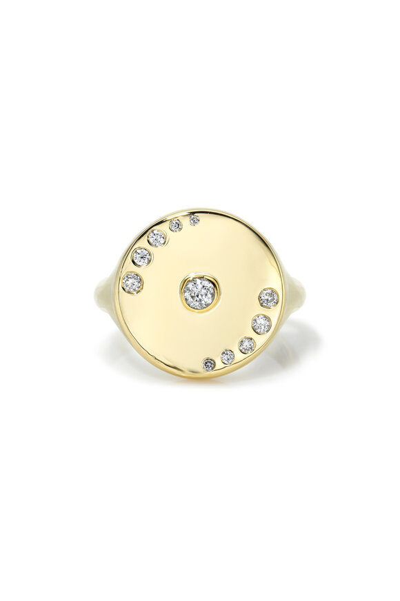 Dru Diamond Satellite Signet Ring