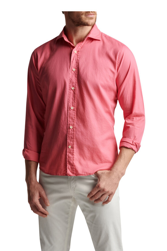 Peter Millar - Sojourn Red Pear Garment-Dyed Cotton Sport Shirt