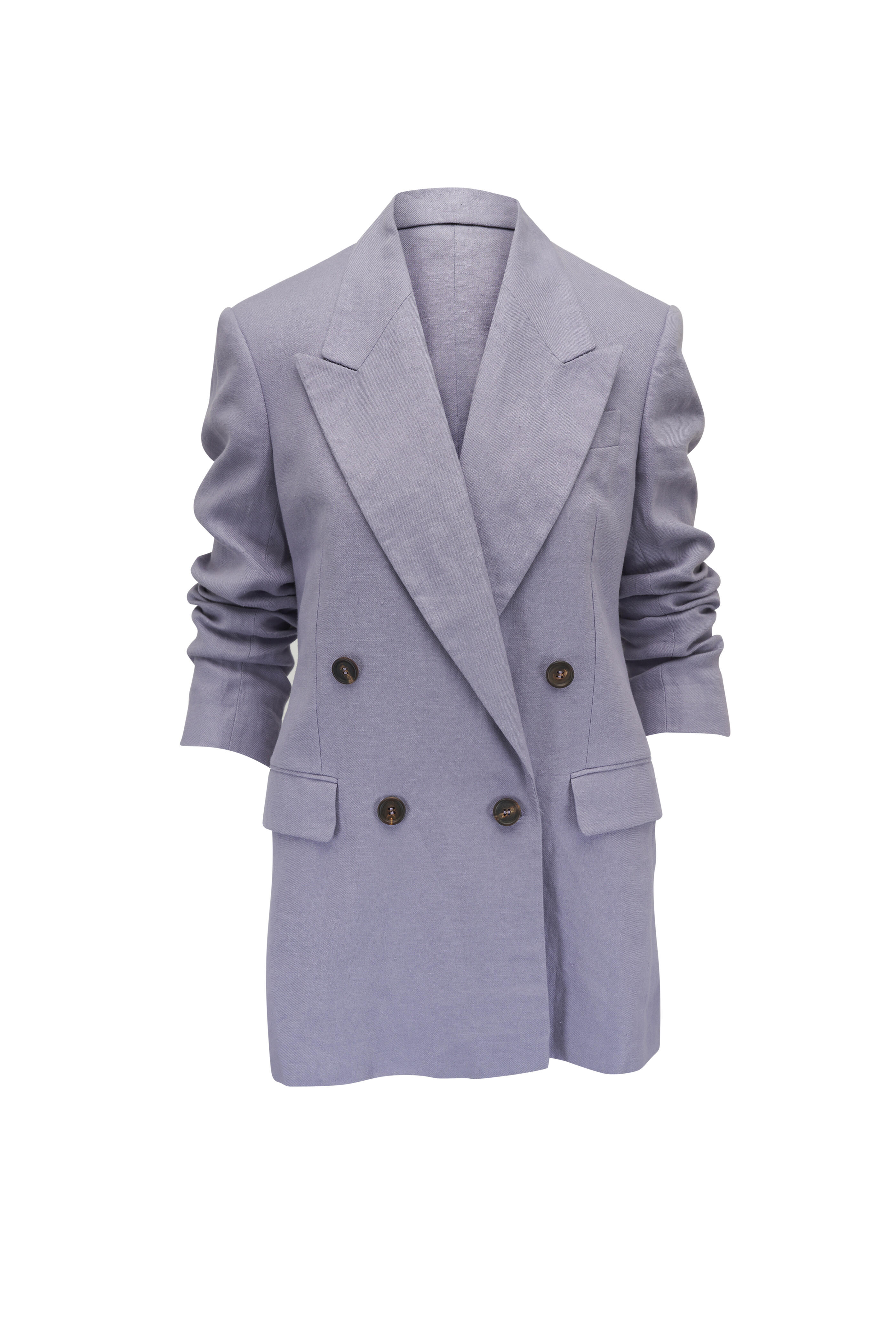 Brunello Cucinelli - Purple Ash Hemp & Linen Double Breasted