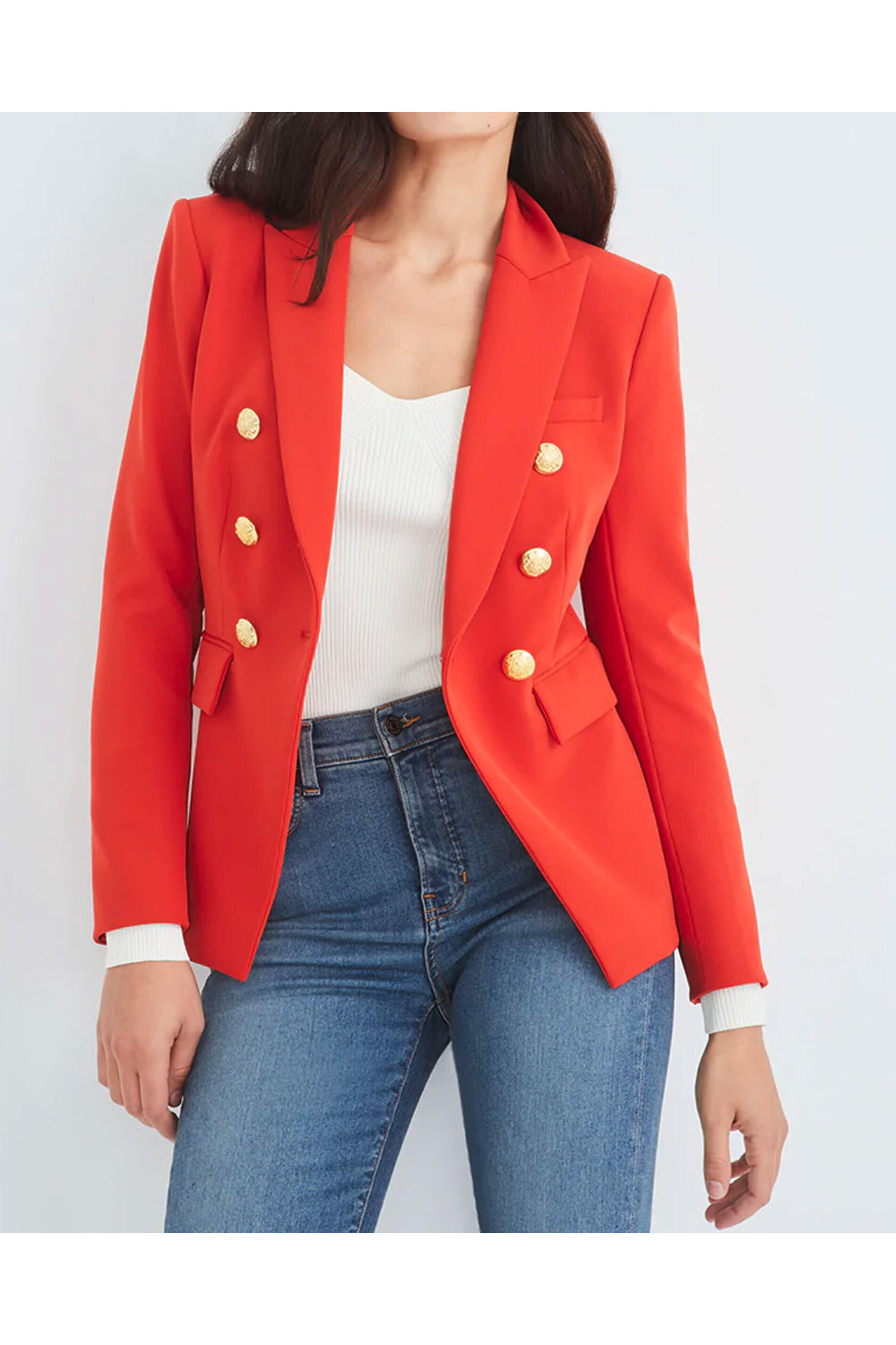 Veronica Beard - Red Flame Miller Dickey Jacket