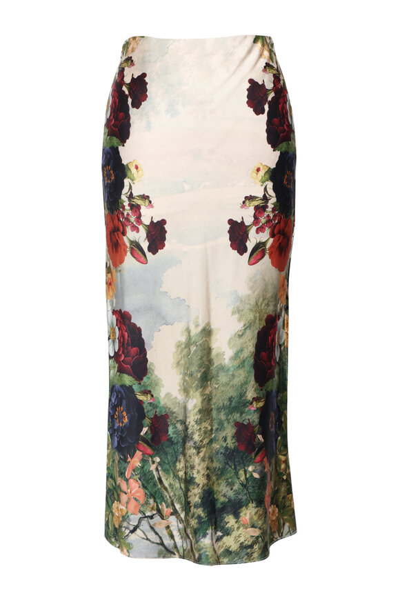 Alice & Olivia Maeve Forbidden Forest Slip Skirt