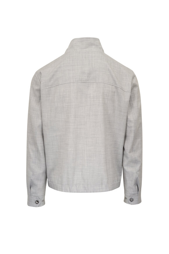 Colombo Gray Cashmere Bomber Jacket - view 3