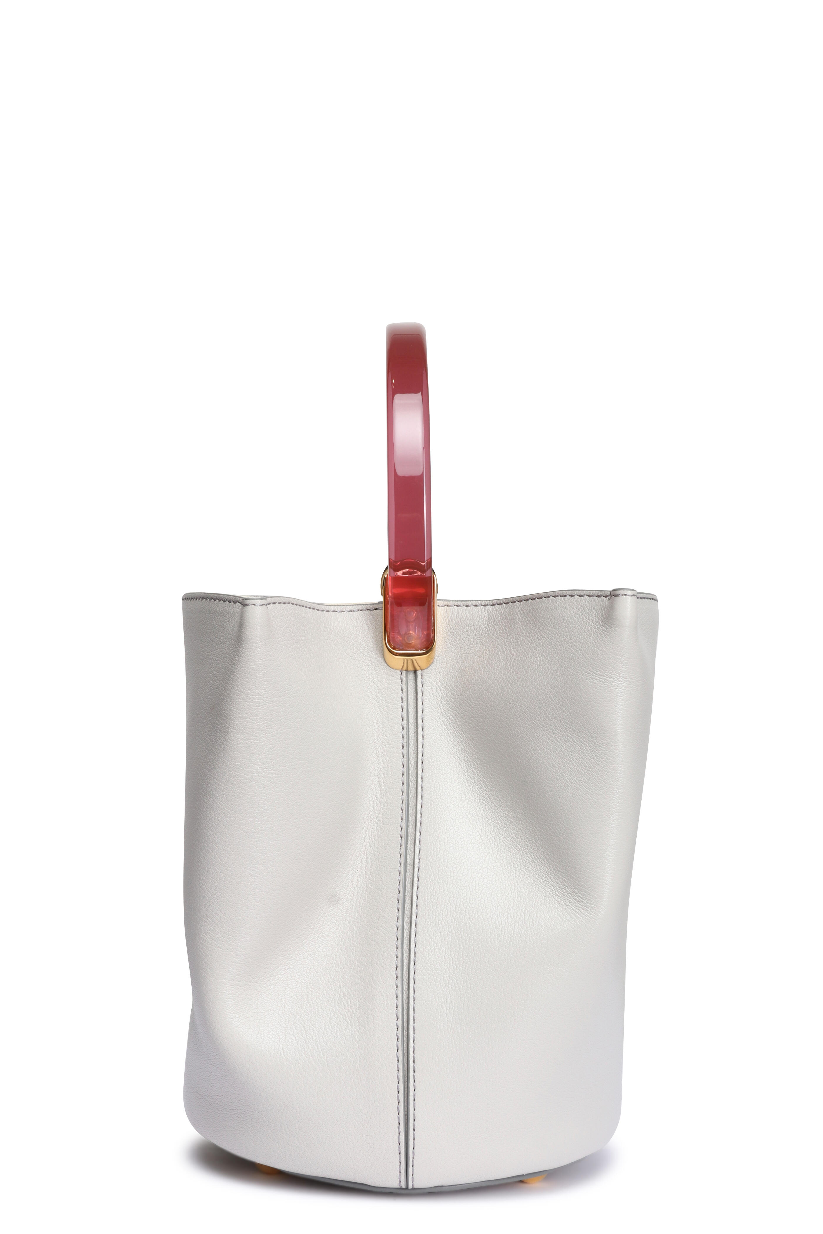 Marni - Small Pannier Everest Leather Bucket Bag