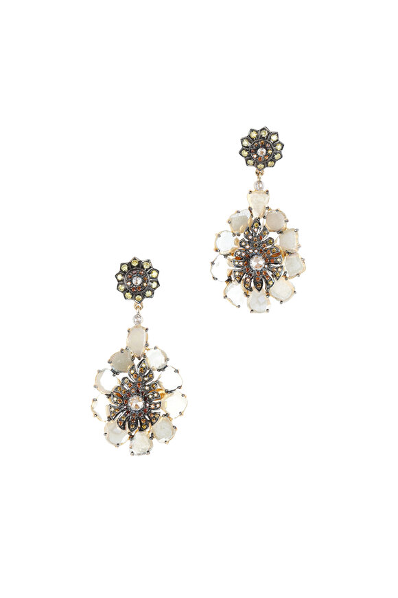 Loren Jewels - 14K Yellow Gold Diamond Slice Earrings