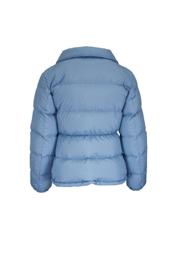 Moncler - Black Asymmetric Zip Puffer Jacket | Mitchell Stores