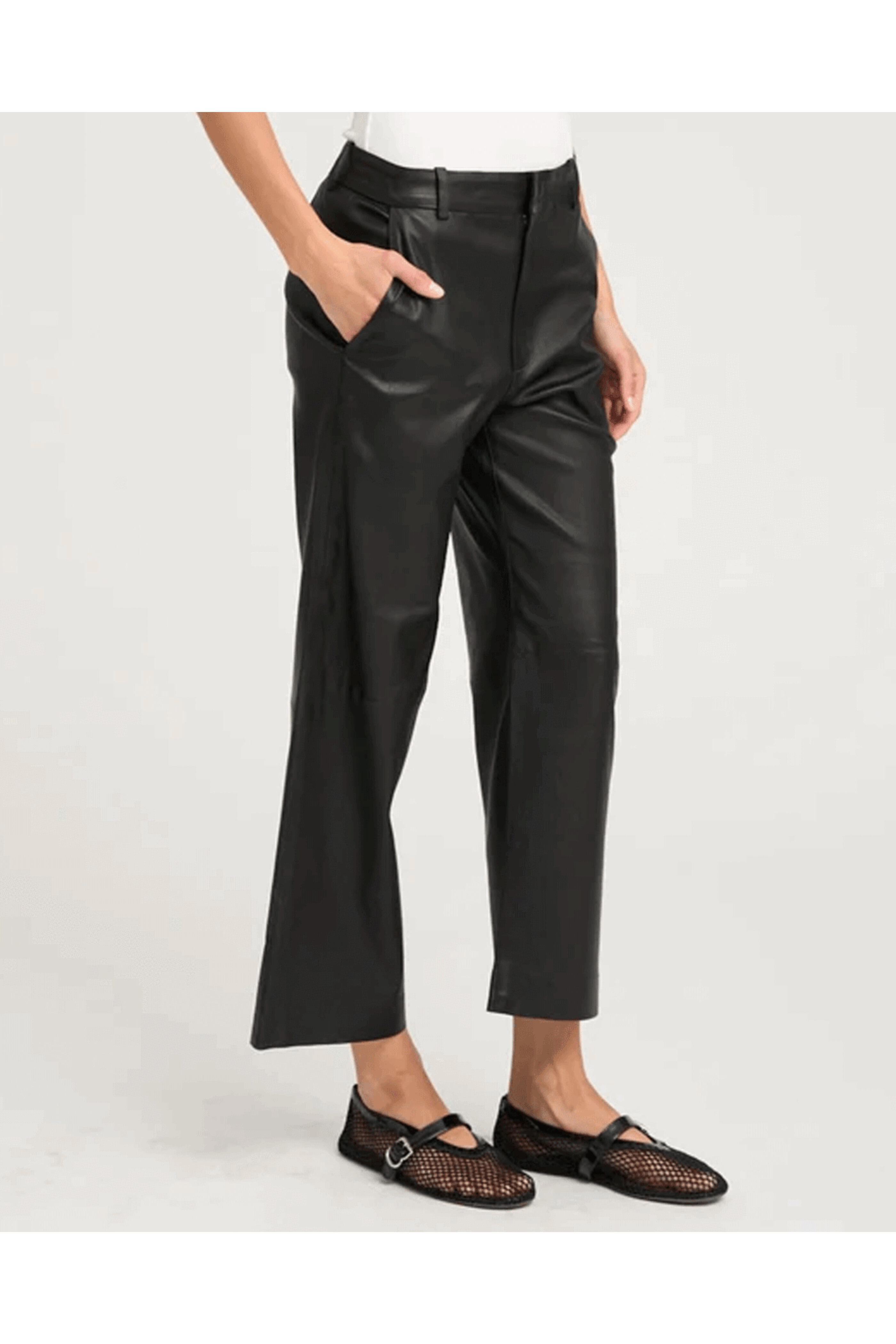 SPRWMN - Cropped Baggy Lowrise Pant in Black