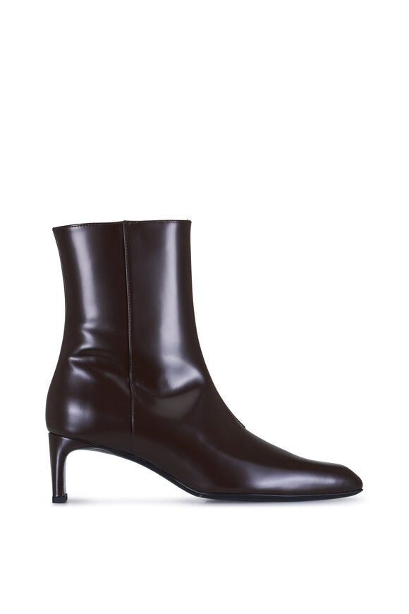 Dorothee Schumacher Subtle Shine Chocolate Leather Ankle Boot, 57mm - view 2