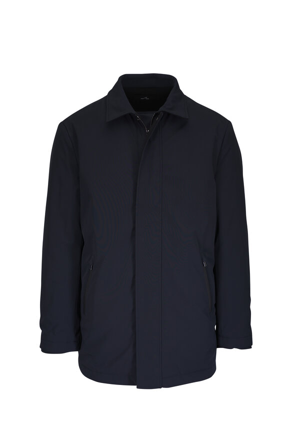 Paul & Shark Black Cashmere & Nylon Reversible Car Coat - view 5