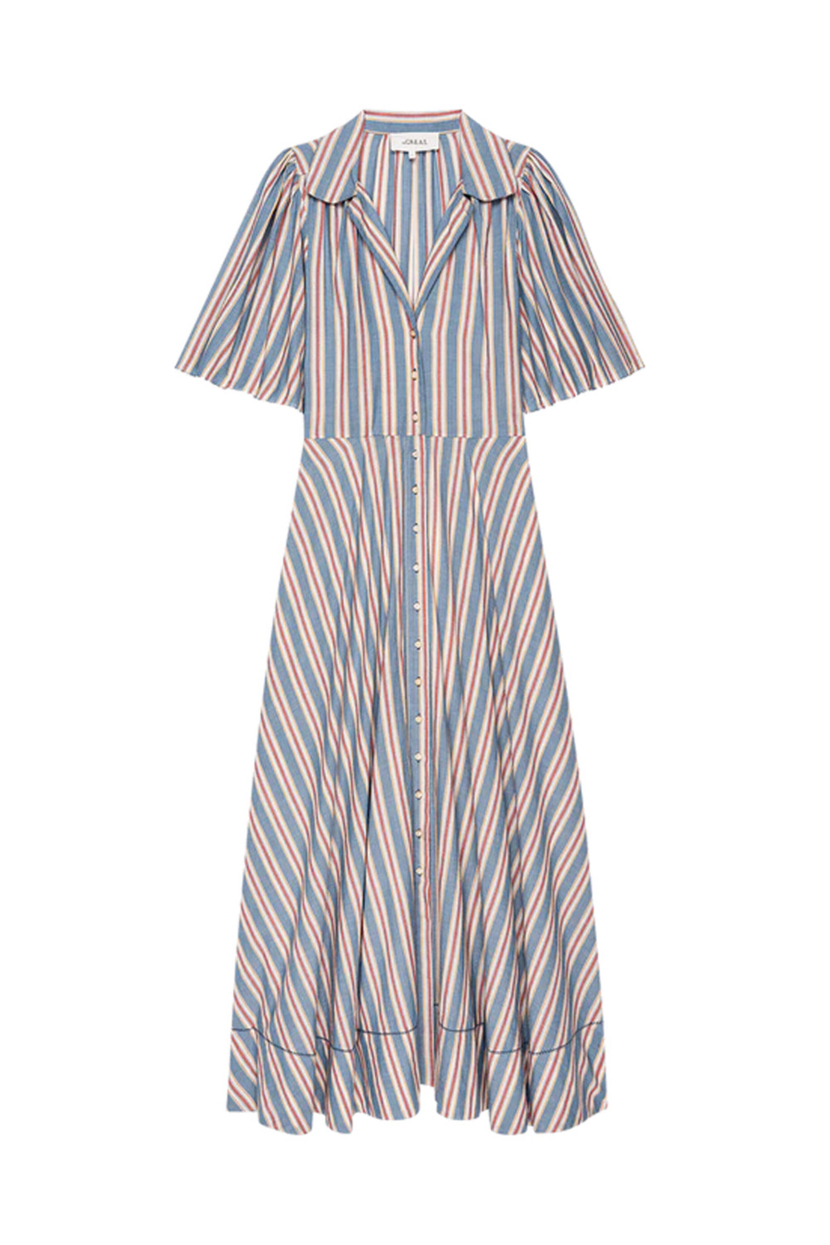 The Great - Blue Frontier Stripe Bridge Dress
