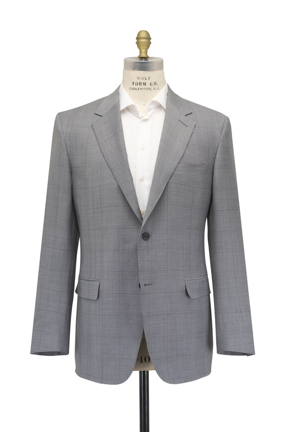 Canali Gray Tonal Plaid Wool 150's Suit - view 2