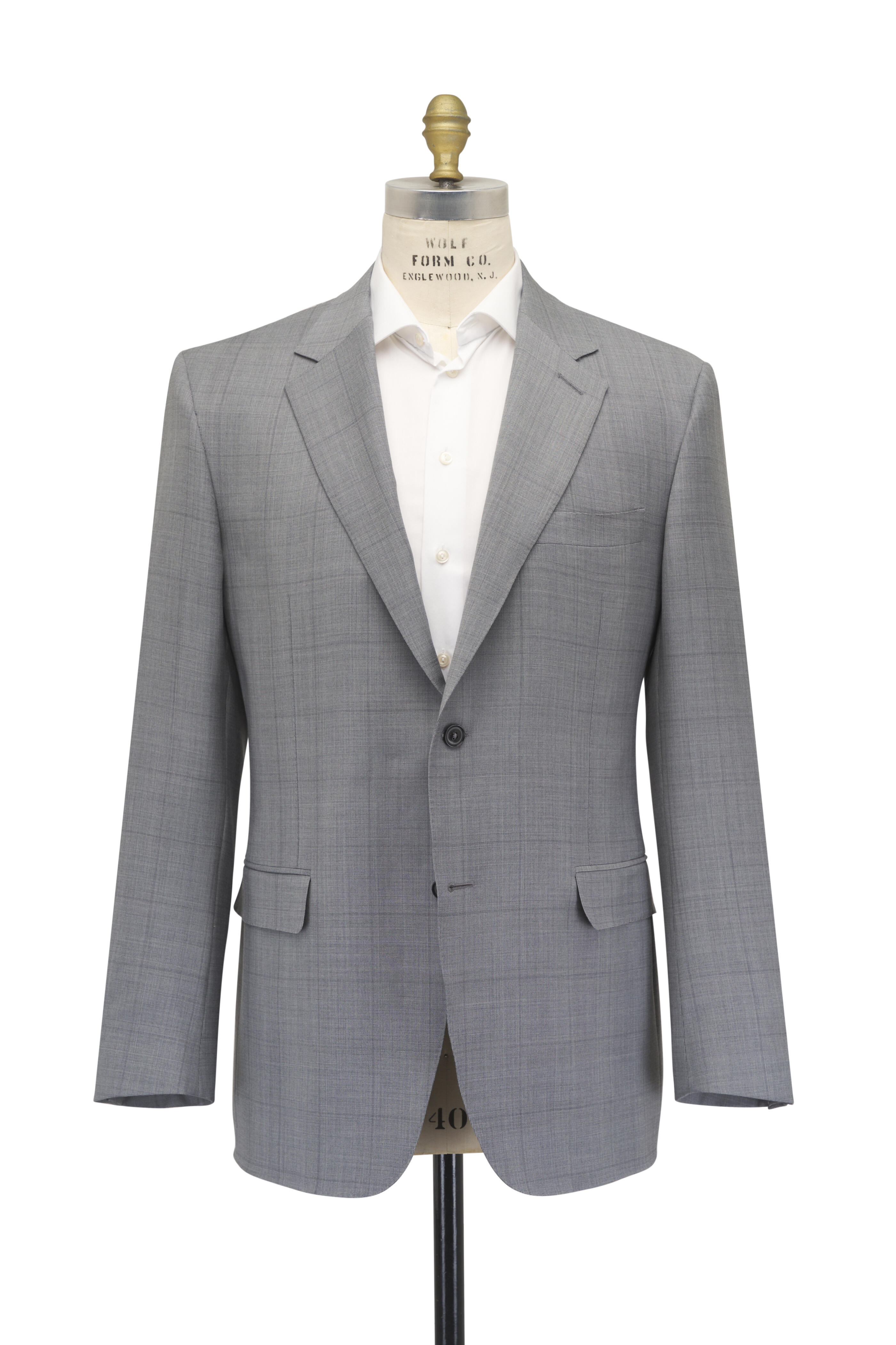 Canali - Gray Tonal Plaid Wool 150's Suit