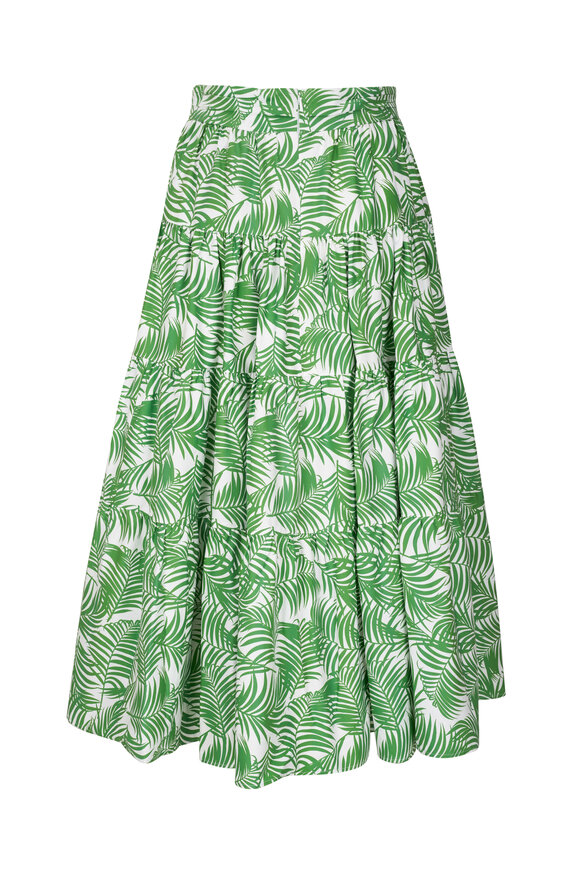 Carolina Herrera - Grasshopper Multi Tiered Midi Skirt 