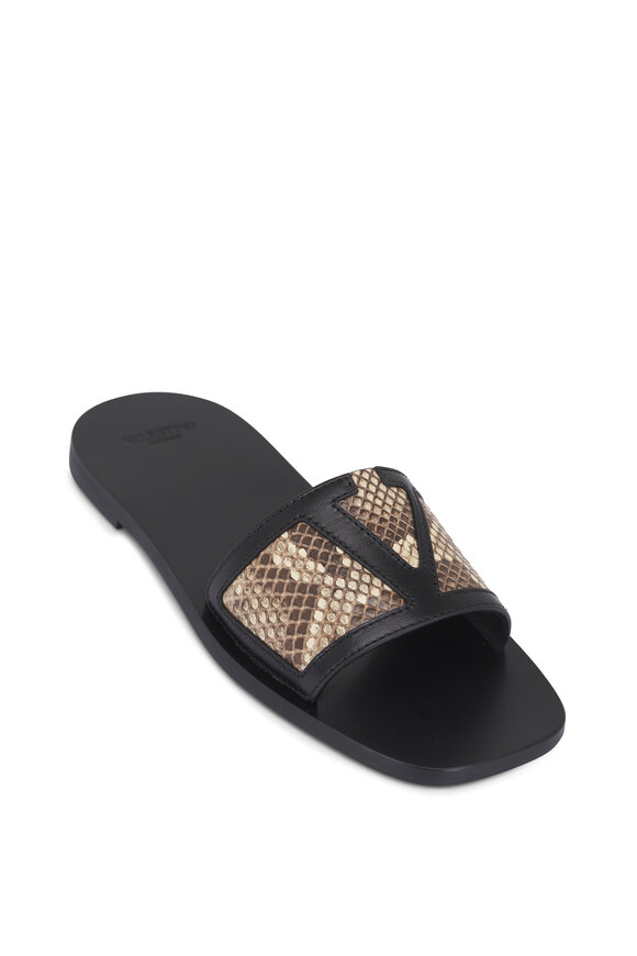 Valentino Garavani - White & Pink Multi Summer Rockstud Flat