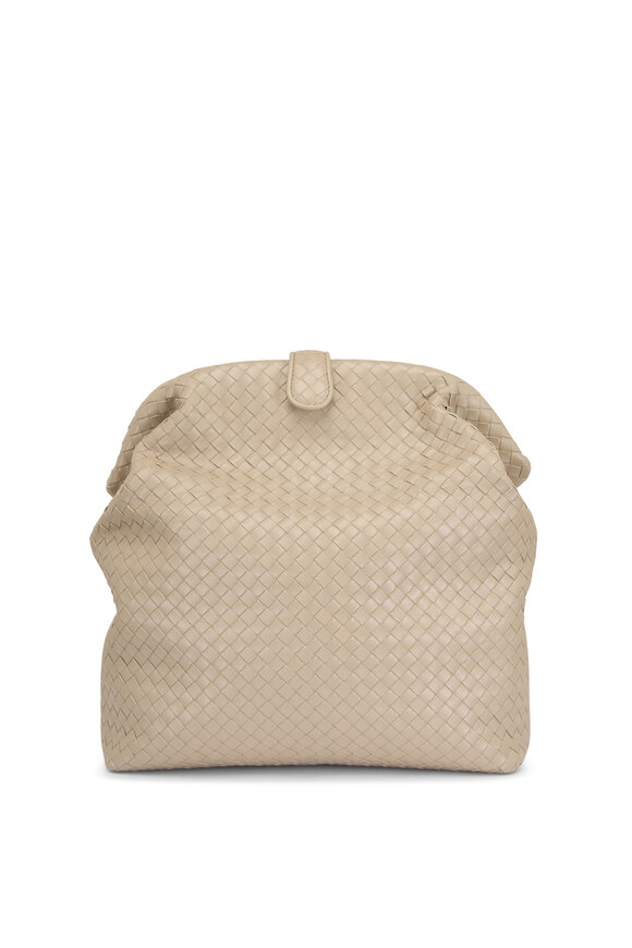 Bottega Veneta Lauren 1980 Alto Ecru Leather Vertical Clutch