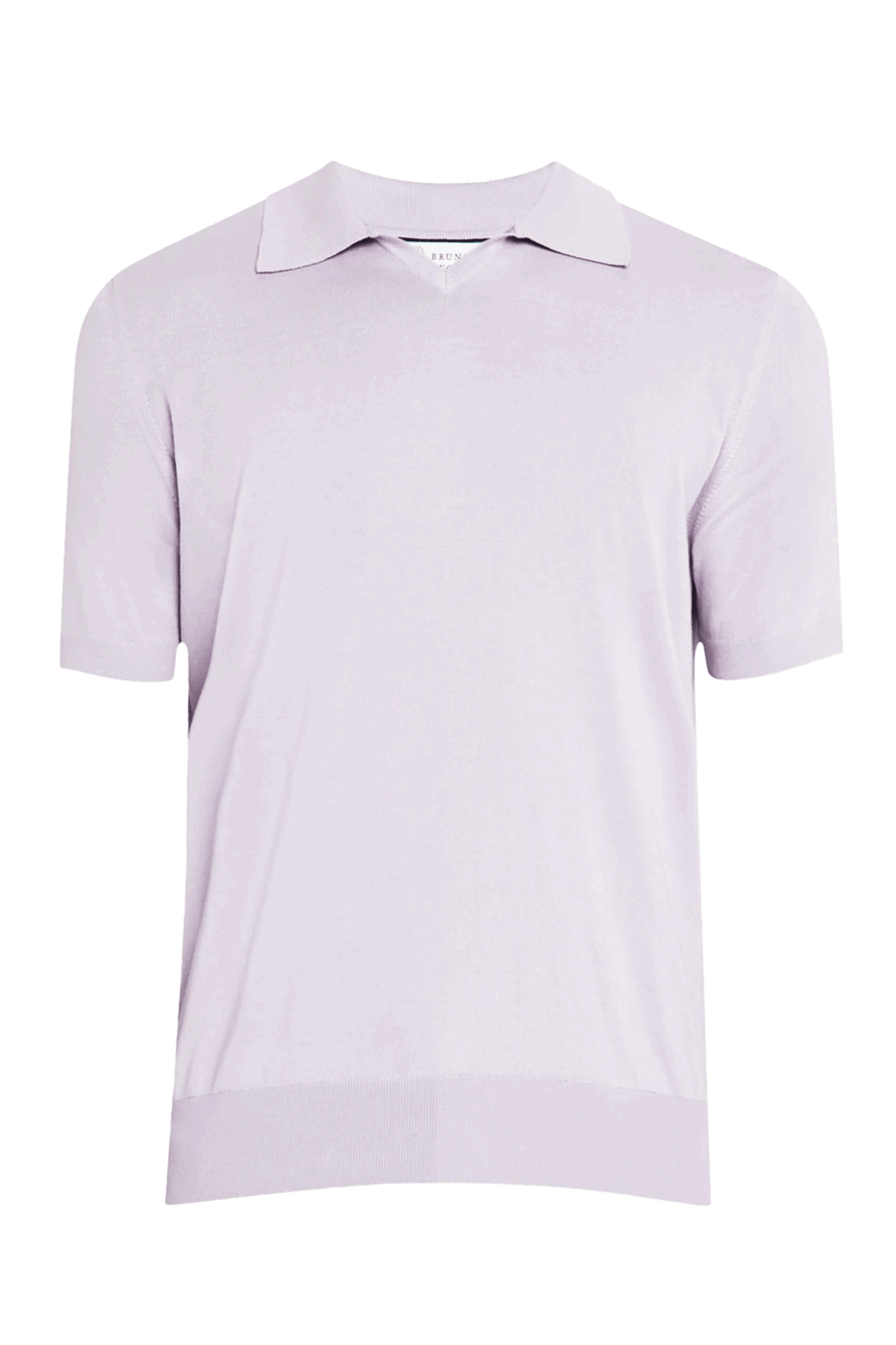 BRUNELLO CUCINELLI ポロ　　　L Brunello Cucinelli - Light Lilac Johnny Collar Polo
