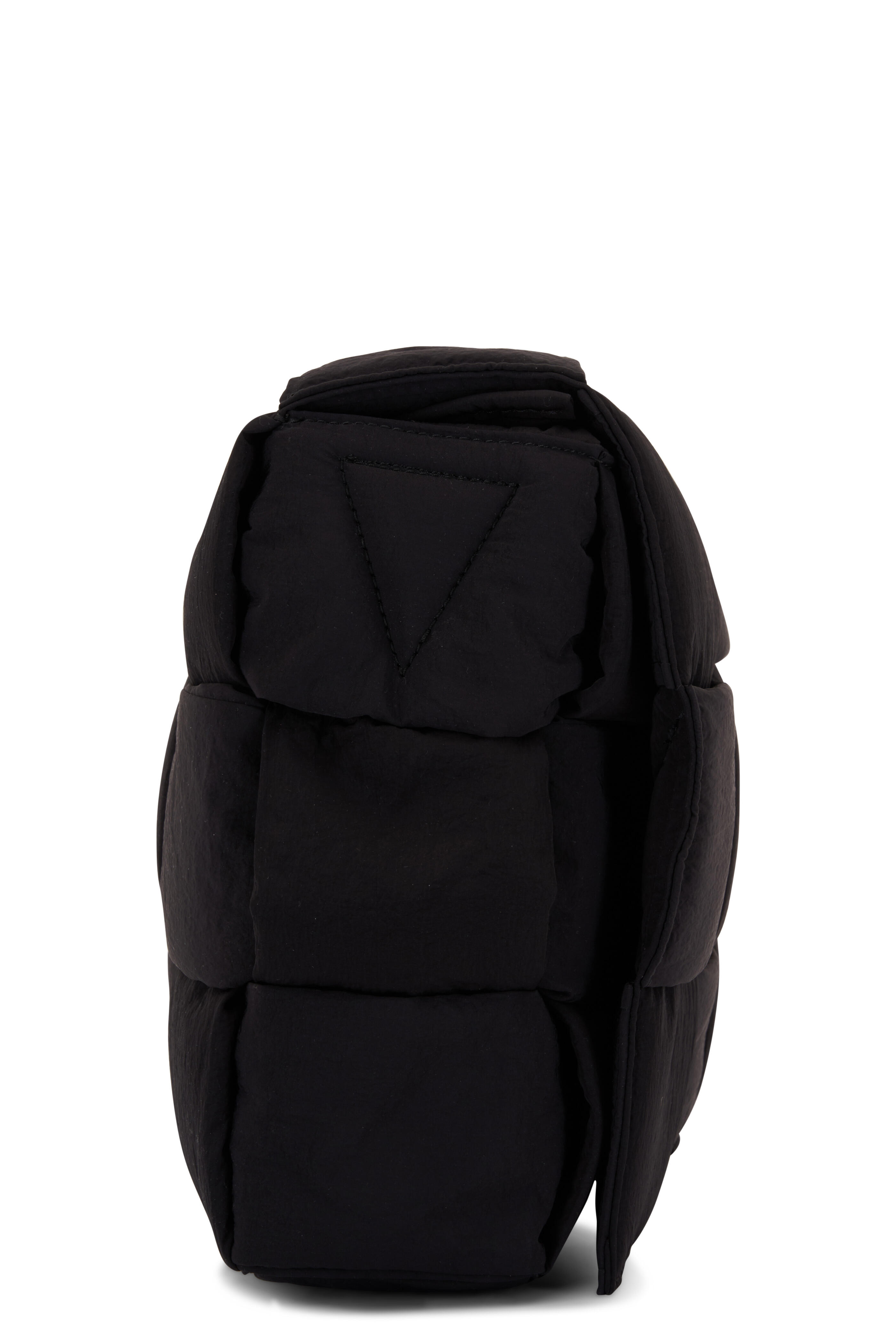Bottega Veneta - Black Padded Intreccio Nylon Crossbody Bag