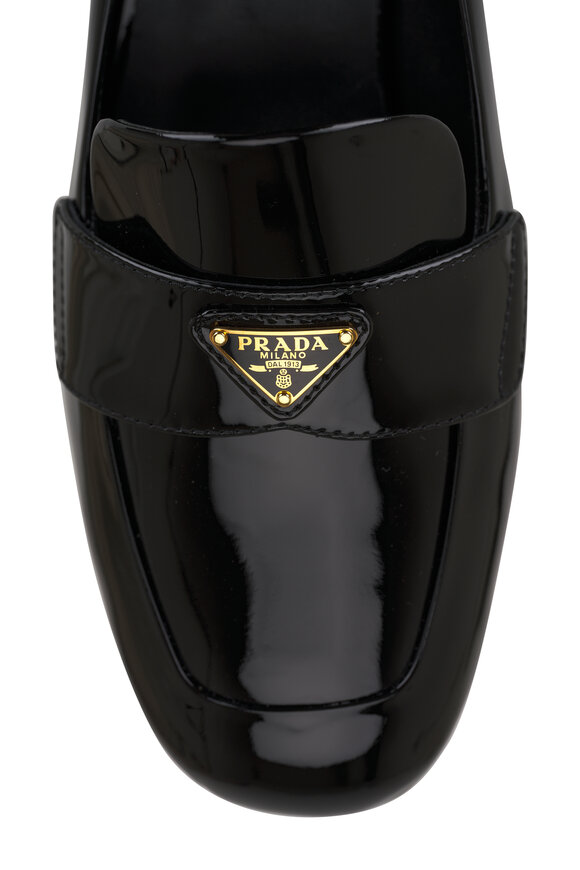 Prada - Black Patent Leather Loafer Pump, 35mm 