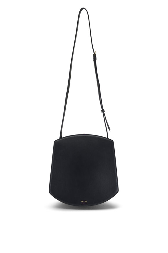 Savette - Florence Black Leather Crossbody Bag