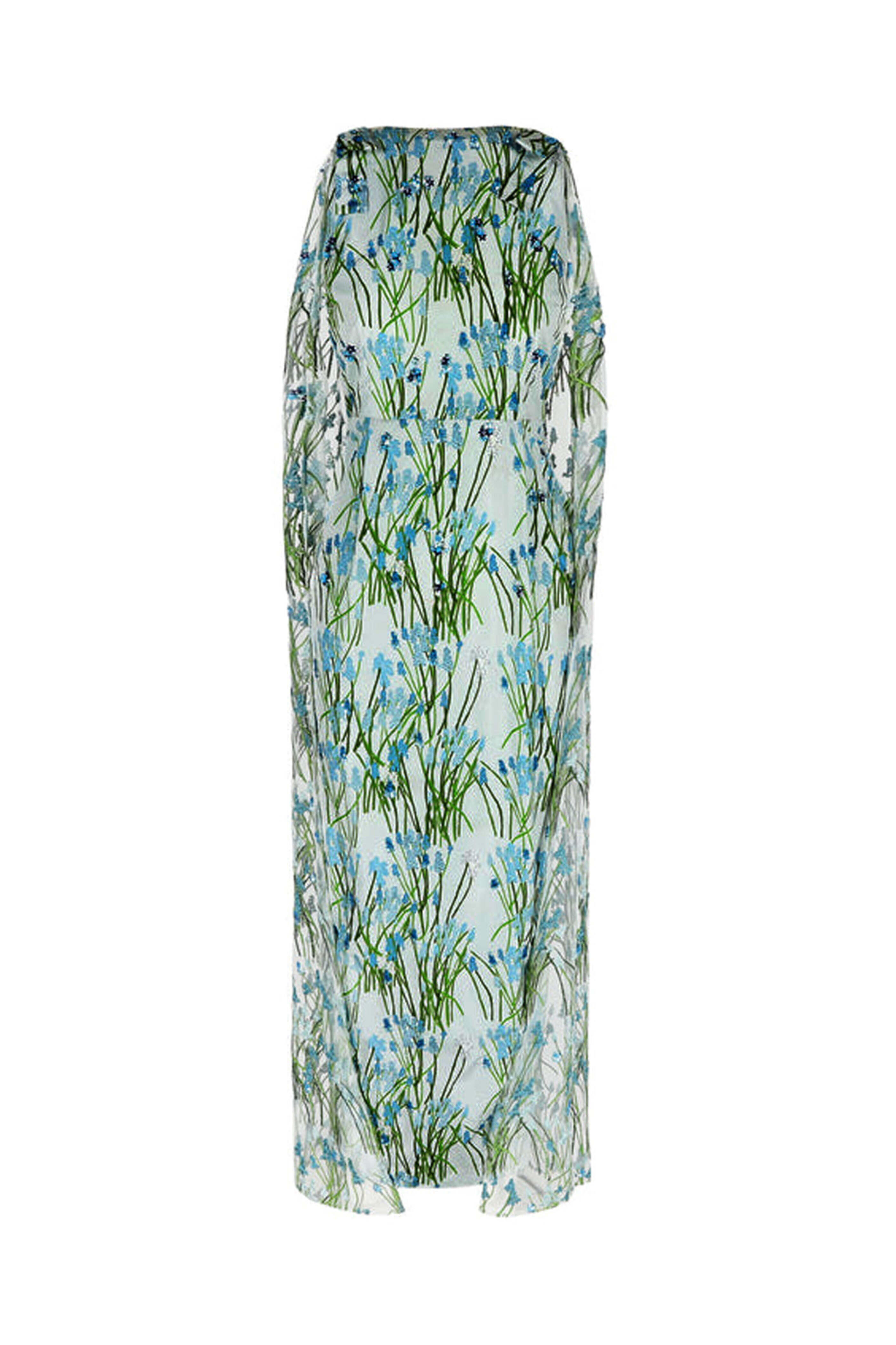 Bernadette - Blue Hyacinth Charlene Cape Dress