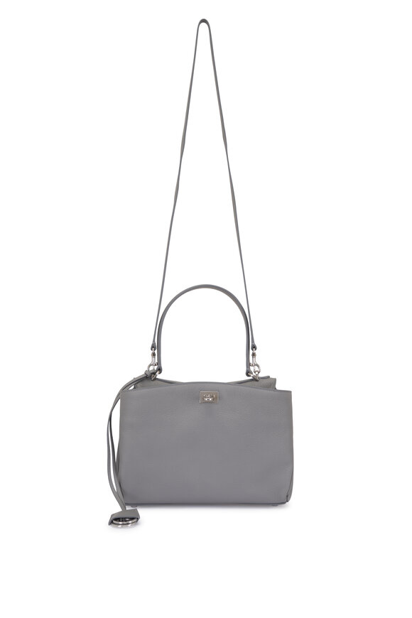 Balenciaga Small Rodeo Gray Grained Leather Top Handle Bag
