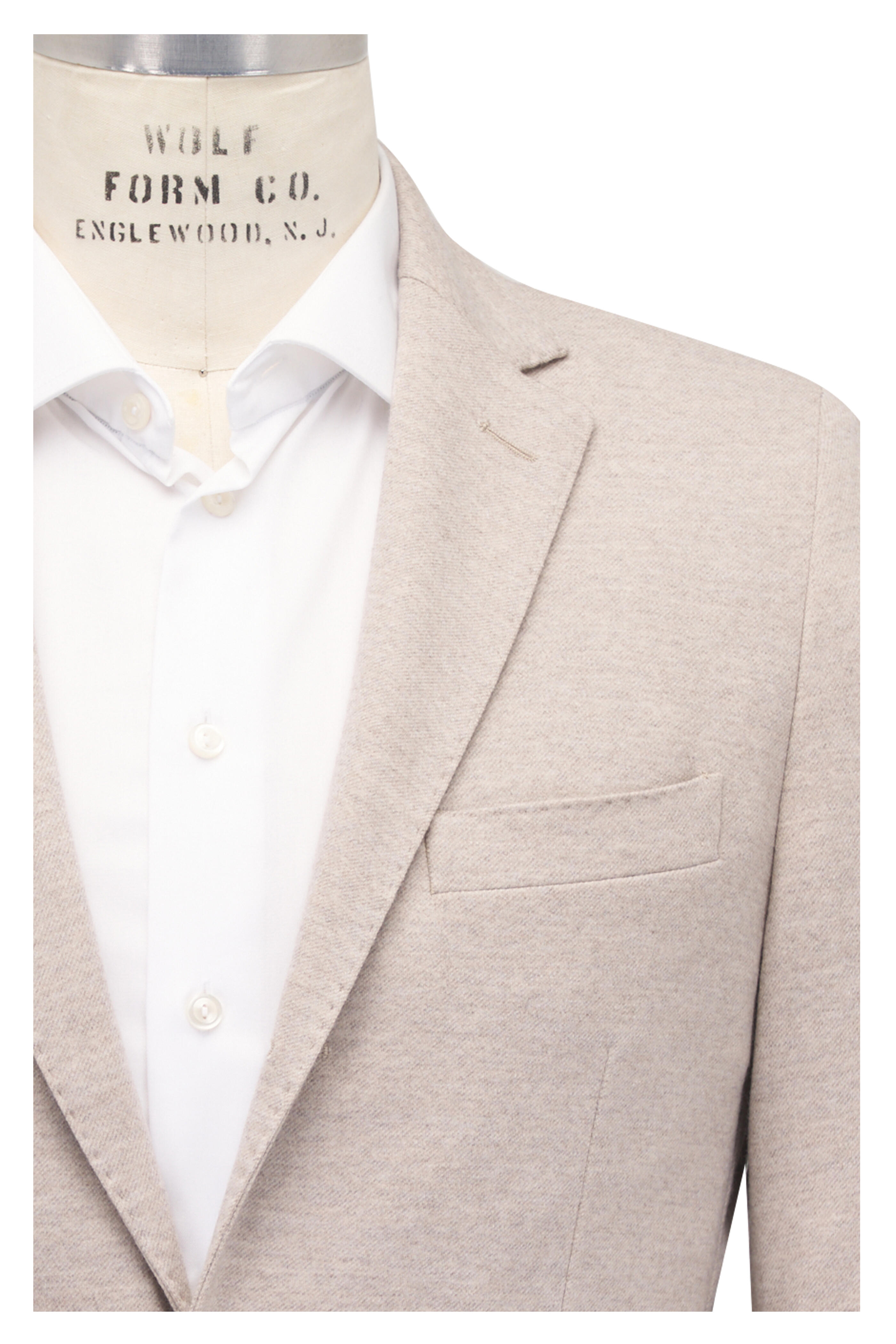 Maurizio Baldassari - Light Brown Wool Jersey Sportcoat