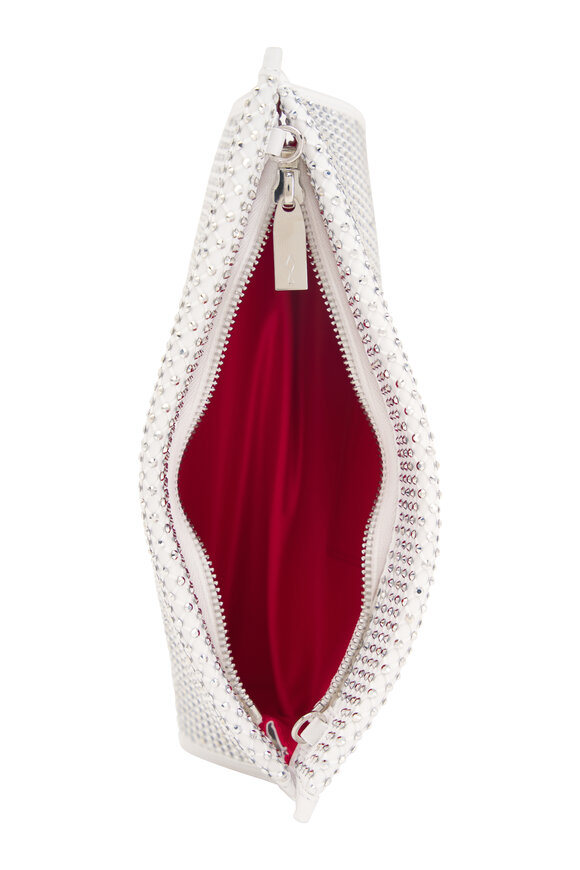 Christian Louboutin - Loubitwist White & Silver Crystal Shoulder Bag 