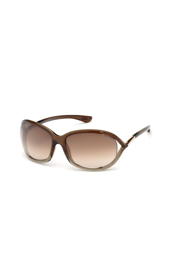 Tom Ford Eyewear - Jennifer Bronze & Brown Soft Square Sunglasses
