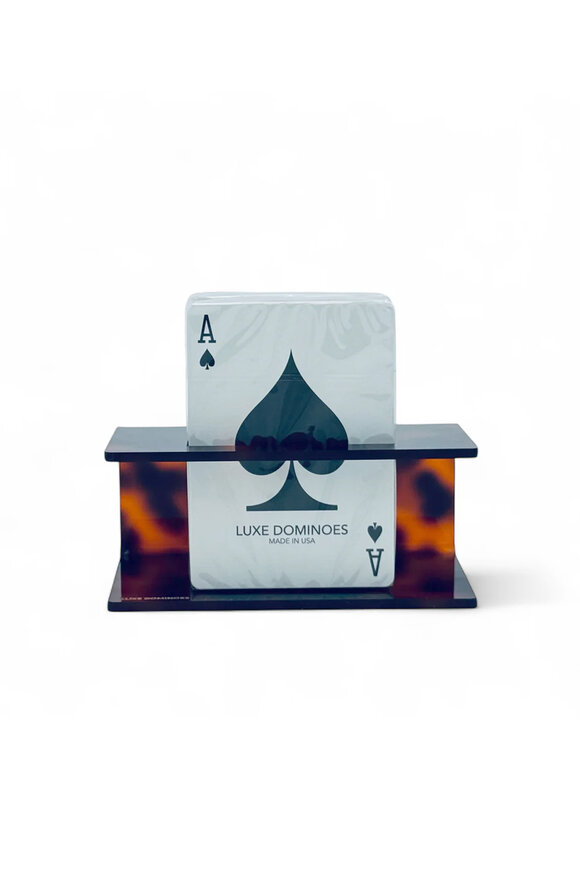 Luxe Dominoes El Caddi Tortoise Double Card Holder